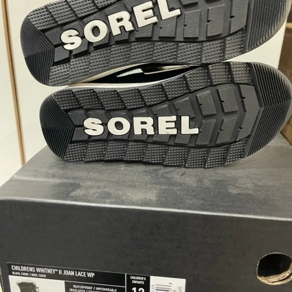 BNWT Sorel Toddler Whitney II Joan winter Lace up Boot size 12 Black - Picture 7 of 9